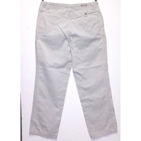 Columbia Sportswear Womens Corduroy Pants Sz 10 Nude beige Cords Outdoor cropped - Picture 2 of 9
